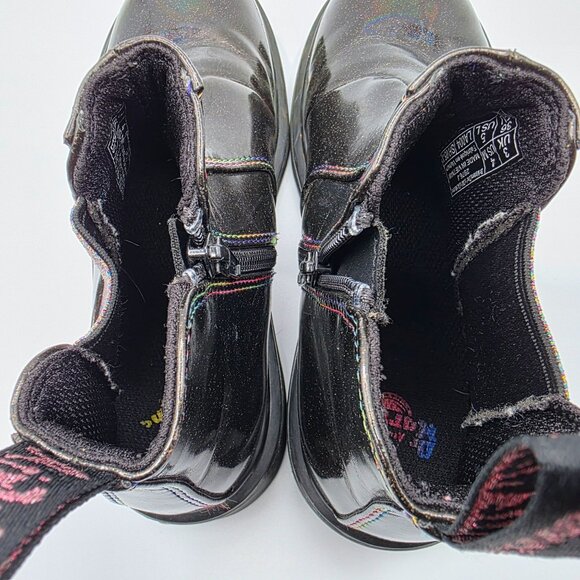 Dr Martens 2976 Sparkle Rays Womens Size 5 Black Boots Walking Casual Outdoors - Picture 6 of 13